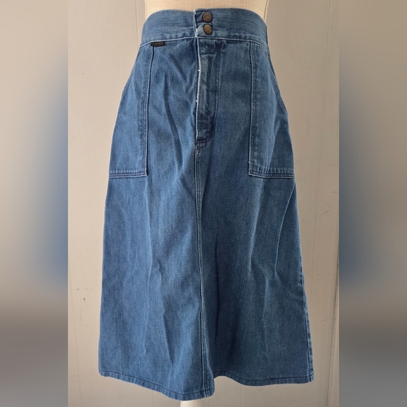 Wrangler Blue Denim Pencil Skirt - Picture 1 of 7